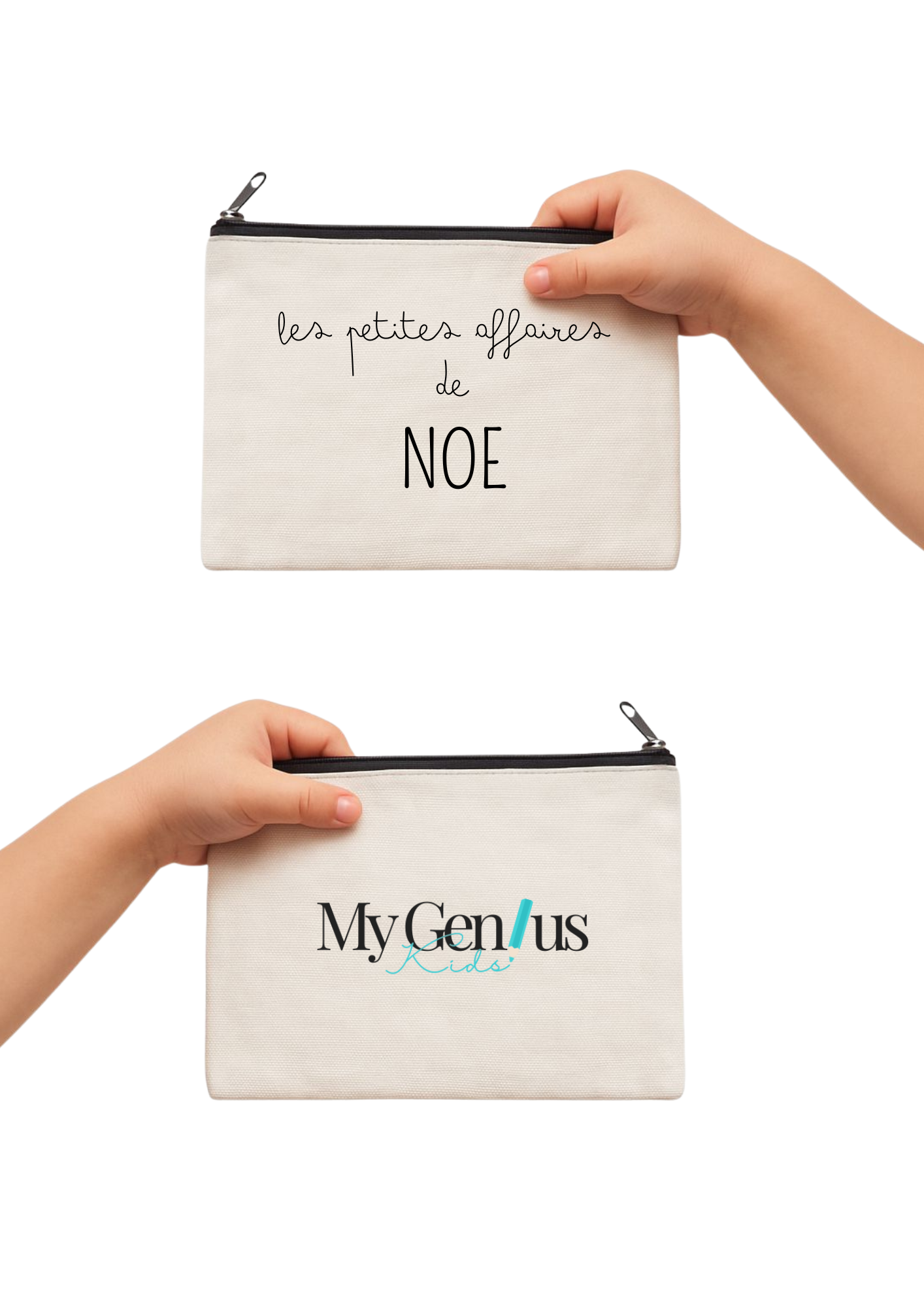 Trousse Beige Clair - Personnalisable