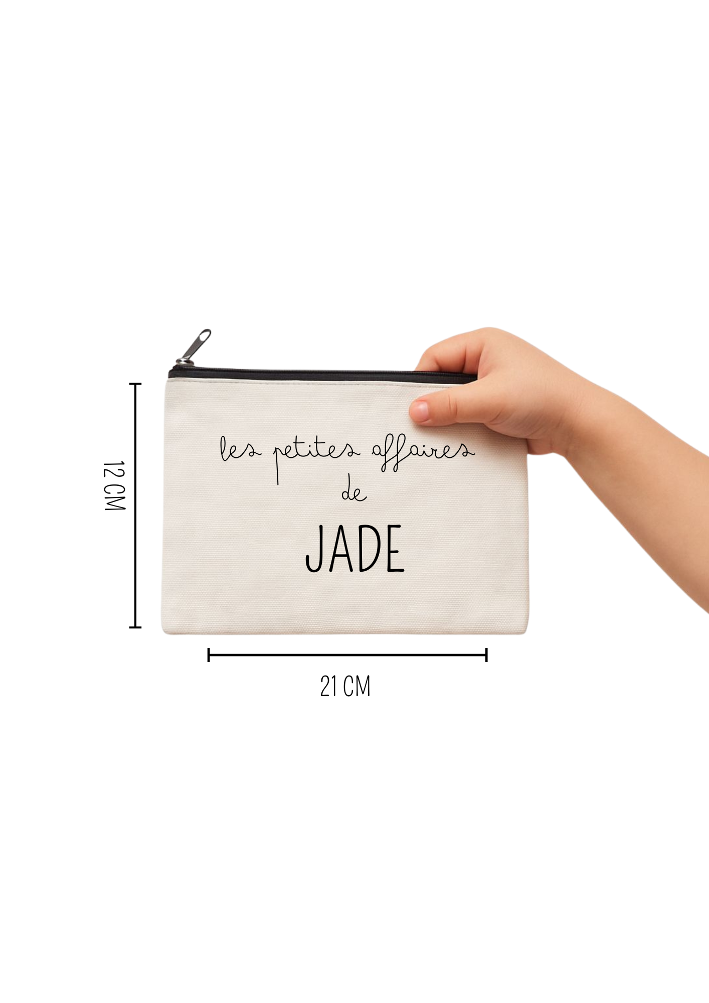 Trousse Beige Clair - Personnalisable